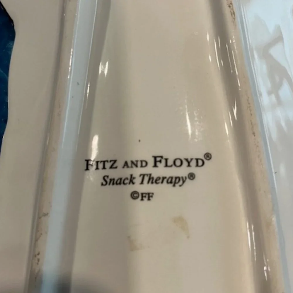Fitz and Floyd Snack Therapy Snowman Wall Hanging Plate Server Tray